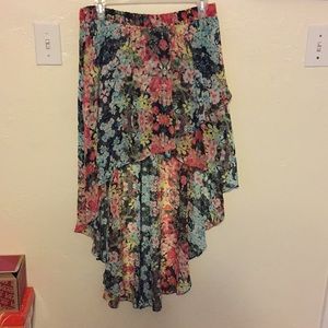 A High Low Floral Skirt
